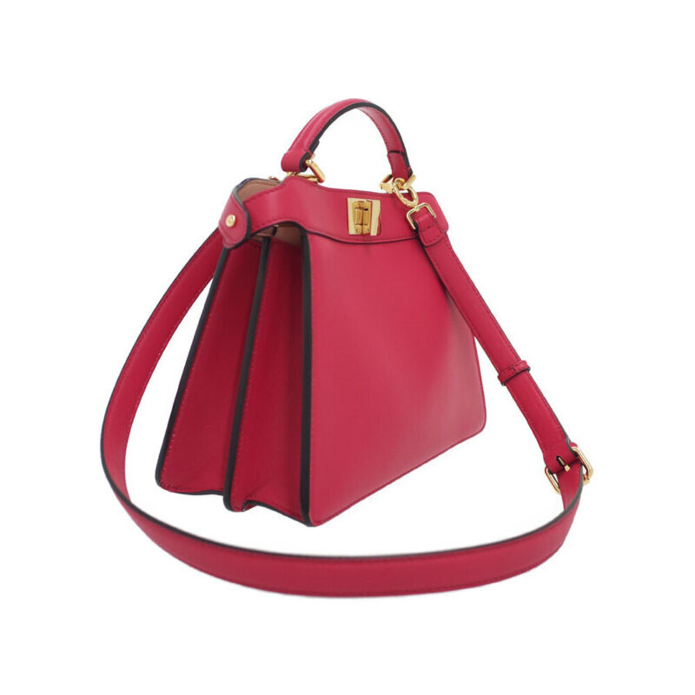 Fendi Shoulder Peekaboo Bag See I You Leather